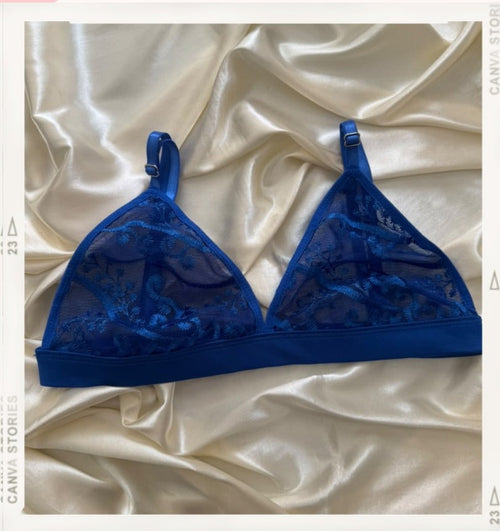 Braletts Bralette Zafiro - bralette azul rey de encaje - Seduxxion