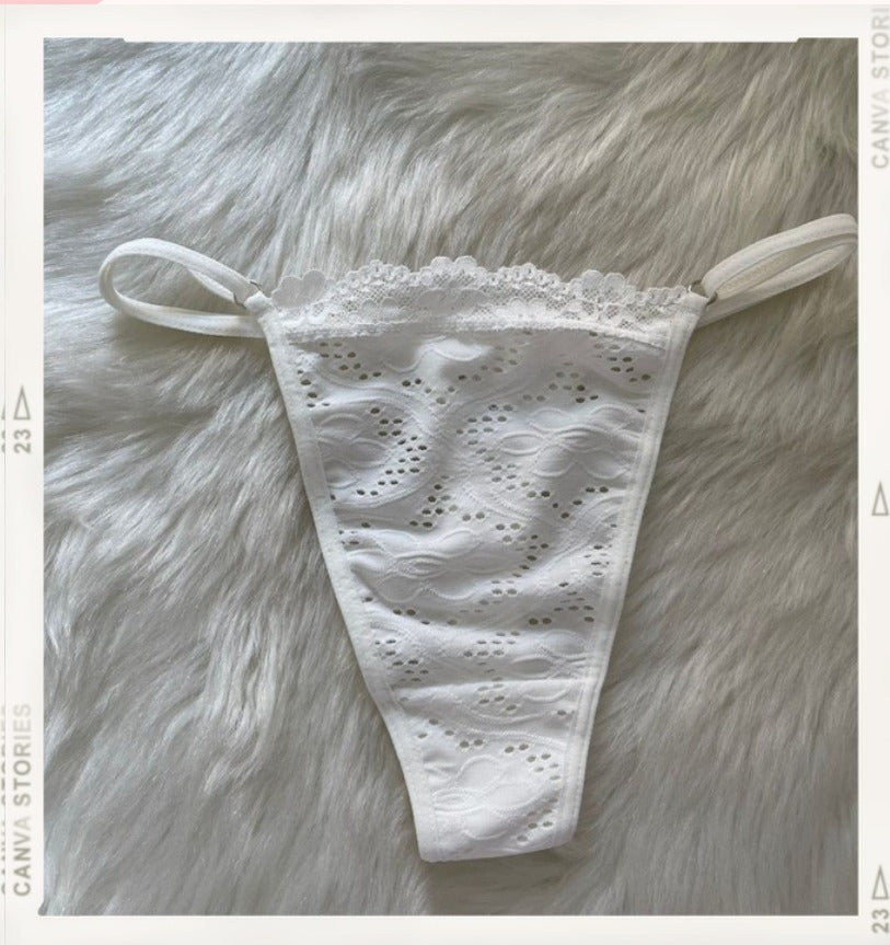 Pantys Encaje Festoneado - panty blanco de encaje festoneado - Seduxxion