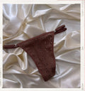 Pantys Café Bordado - panty marron/cafe de encaje ojales - Seduxxion