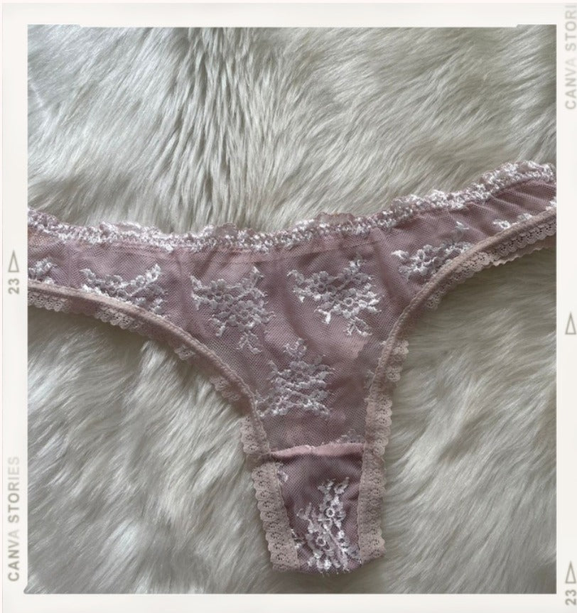 Pantys Malva Bordada - panty malva con encaje floral bordado - Seduxxion