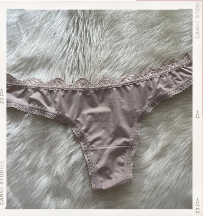 Pantys Topo Ribeteado - panty topo/malva con ribete de encaje - Seduxxion